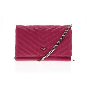 Botkier Fuchsia Chevron Crossbody Bag with Silver Chain